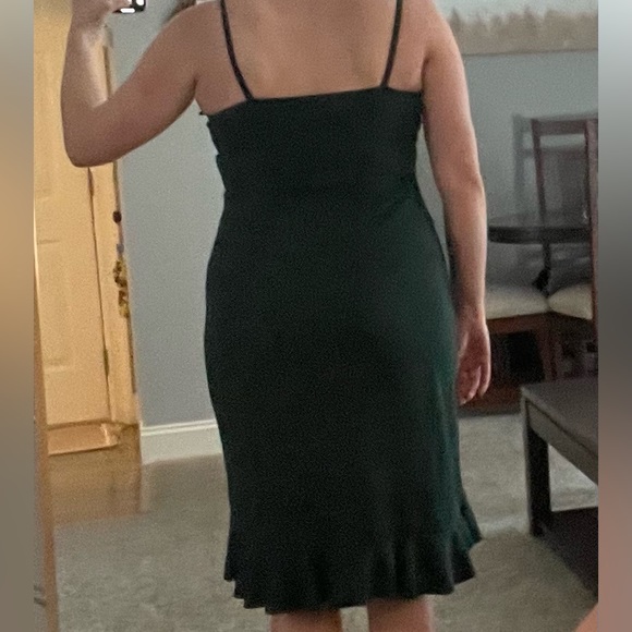 Deep Forest Green Cocktail Dress - Picture 6 of 8
